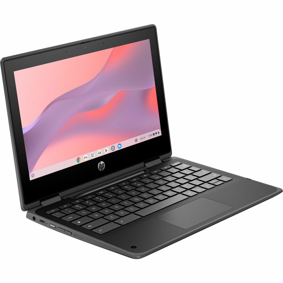 HP Pro x360 Fortis 11 G5 Chromebook 2 en 1 convertible robuste à écran tactile 11,6" - HD - Intel N-Series N100 - 8 Go - Mémoire flash 64 Go - Clavier anglais - Jack Black A12VHUT#ABA
