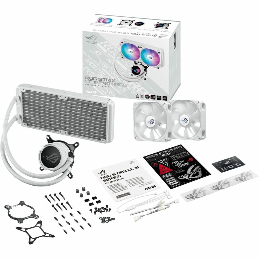 Ventilateur de refroidissement/radiateur/bloc d'eau/pompe Asus ROG Strix LC III 240 ARGB White Edition - 1 pack ROG STRIX LC III 240 ARGB WHT