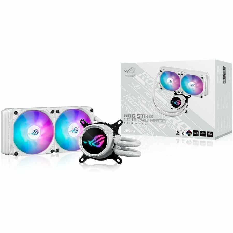 Ventilateur de refroidissement/radiateur/bloc d'eau/pompe Asus ROG Strix LC III 240 ARGB White Edition - 1 pack ROG STRIX LC III 240 ARGB WHT