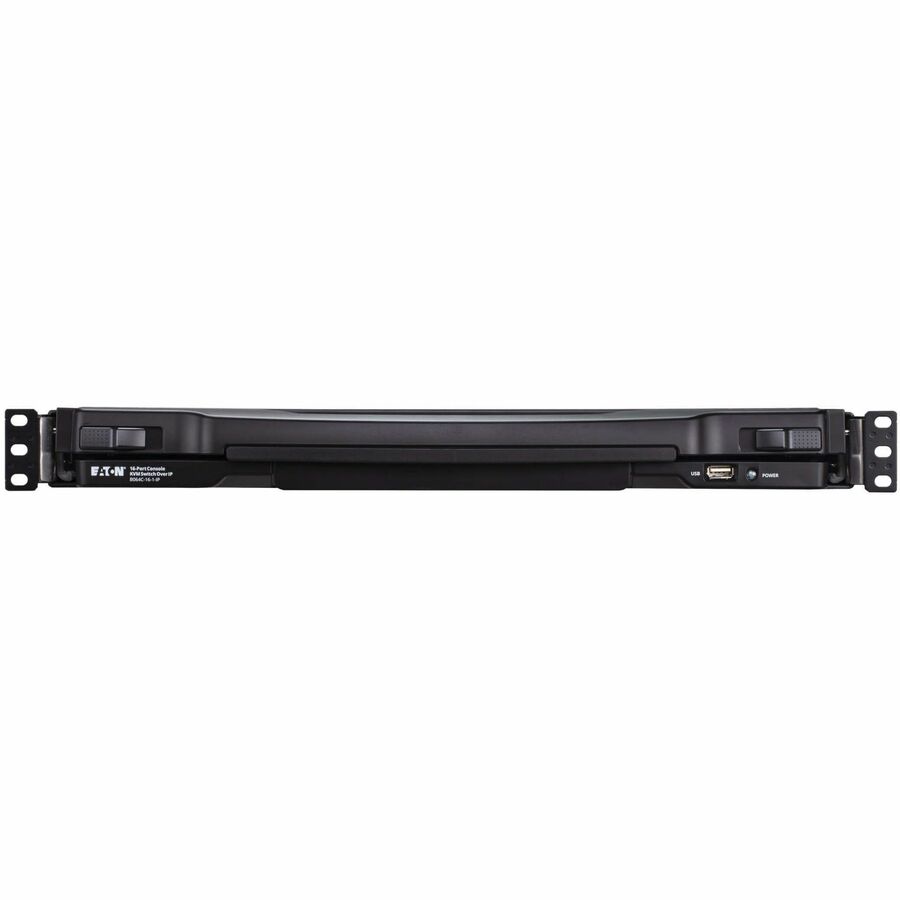 Commutateur KVM sur IP Cat5 16 ports Tripp Lite par Eaton - Écran LCD 19 pouces, 1 utilisateur distant ou 1 utilisateur local, montage en rack 1U, TAA B064C-16-1-IP