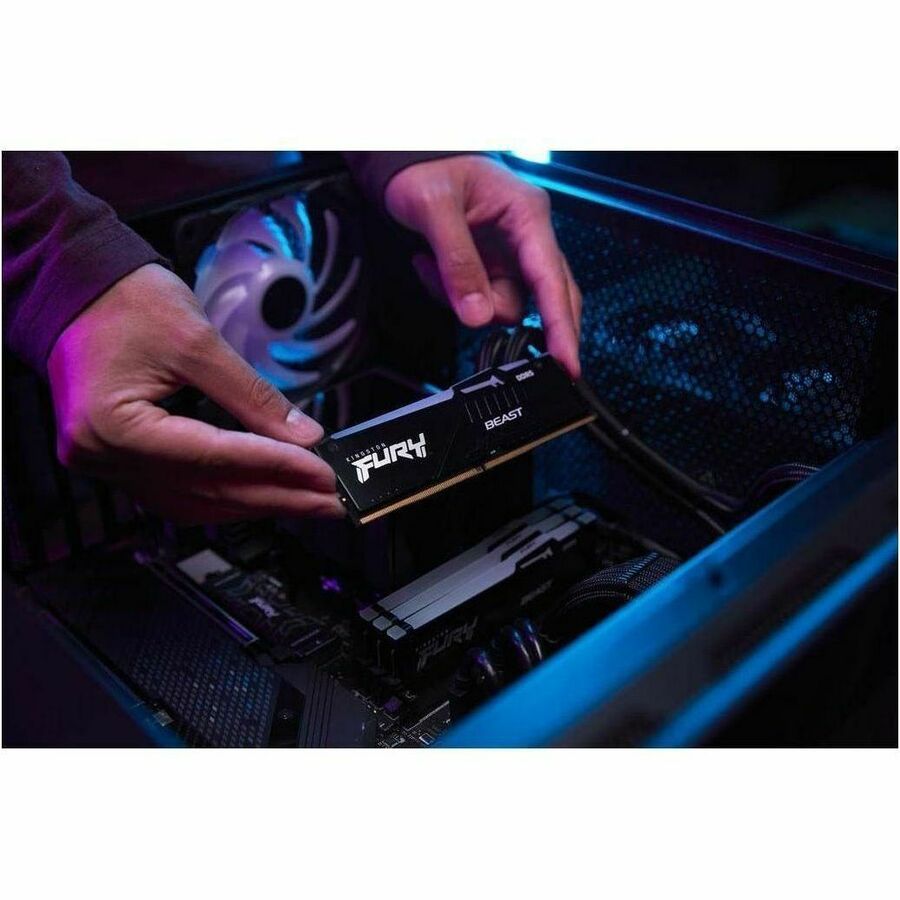 Kingston 32 Go (1 x 32 Go) DDR5 6 000 MT/s CL30 FURY Beast Noir RVB EXPO KF560C30BBEA-32