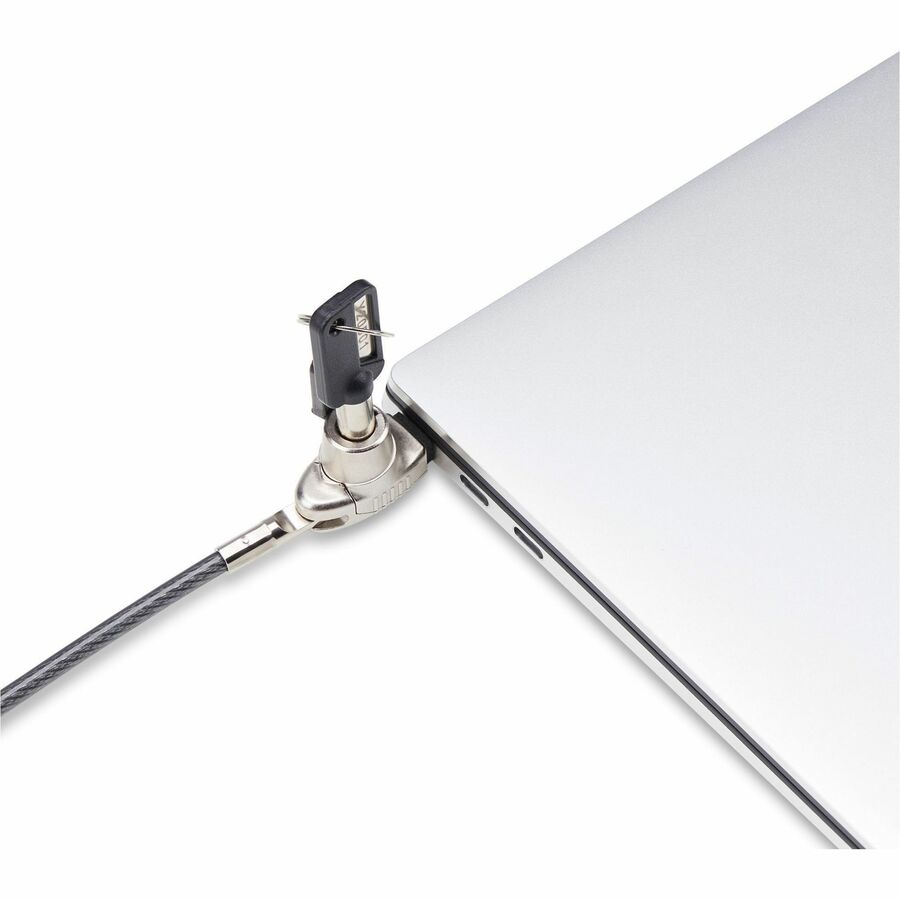 StarTech.com Câble de verrouillage à clé Slim Lock Noble Wedge® compatible avec les fentes, 2 m, sécurité antivol pour ordinateur portable/notebook SNBLK-LAPTOP-LOCK