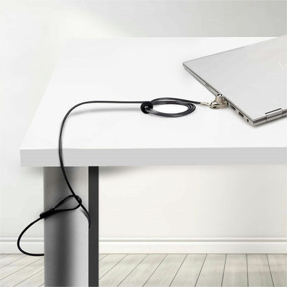 StarTech.com Câble de verrouillage à clé Slim Lock Noble Wedge® compatible avec les fentes, 2 m, sécurité antivol pour ordinateur portable/notebook SNBLK-LAPTOP-LOCK