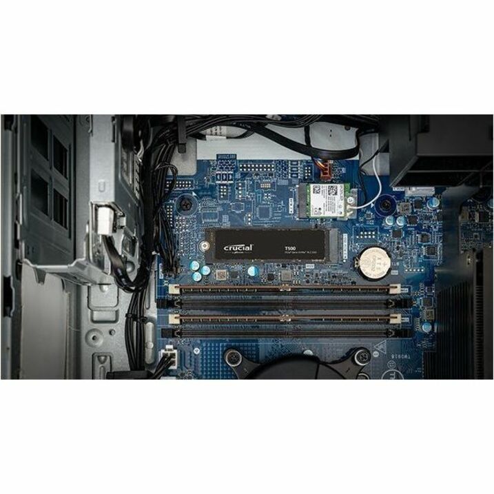 Disque SSD Crucial T500 4 To - M.2 2280 interne - PCI Express NVMe (PCI Express NVMe 4.0 x4) CT4000T500SSD3