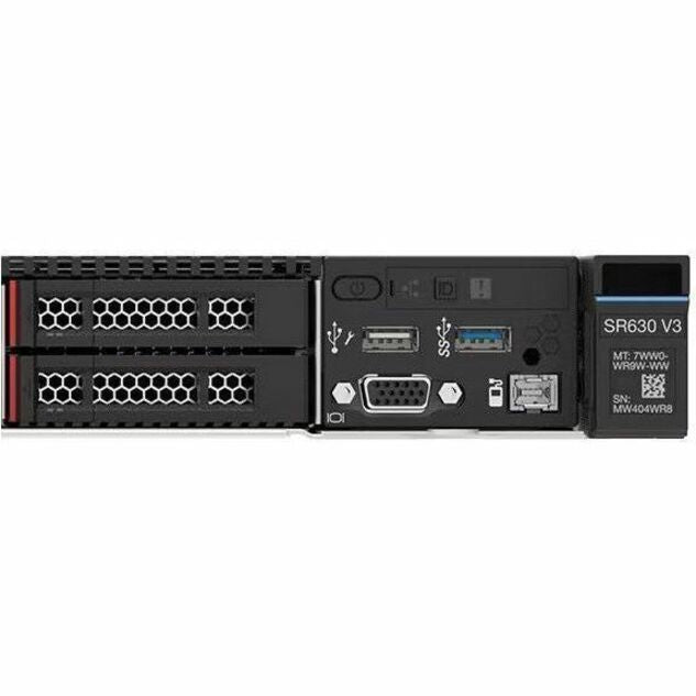 Lenovo ThinkSystem SR630 V3 7D731000NA 1U Rack Server - 1 x Intel Xeon Silver 4410T 2.70 GHz - 64 GB RAM - 5.76 TB SSD - (3 x 1.92TB) SSD Configuration - 12Gb/s SAS Controller 7D731000NA