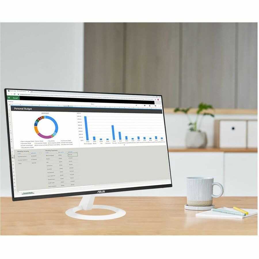 Moniteur LED de jeu Full HD de 27 pouces Asus VZ27EHF-W - 16:9 VZ27EHF-W