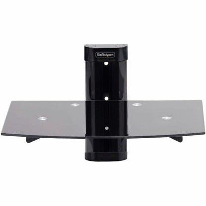 StarTech.com Étagère murale flottante AV, étagère réglable en hauteur pour équipement audiovisuel sous téléviseur, étagère en verre trempé noir 1B-WALL-MOUNT-SHELF