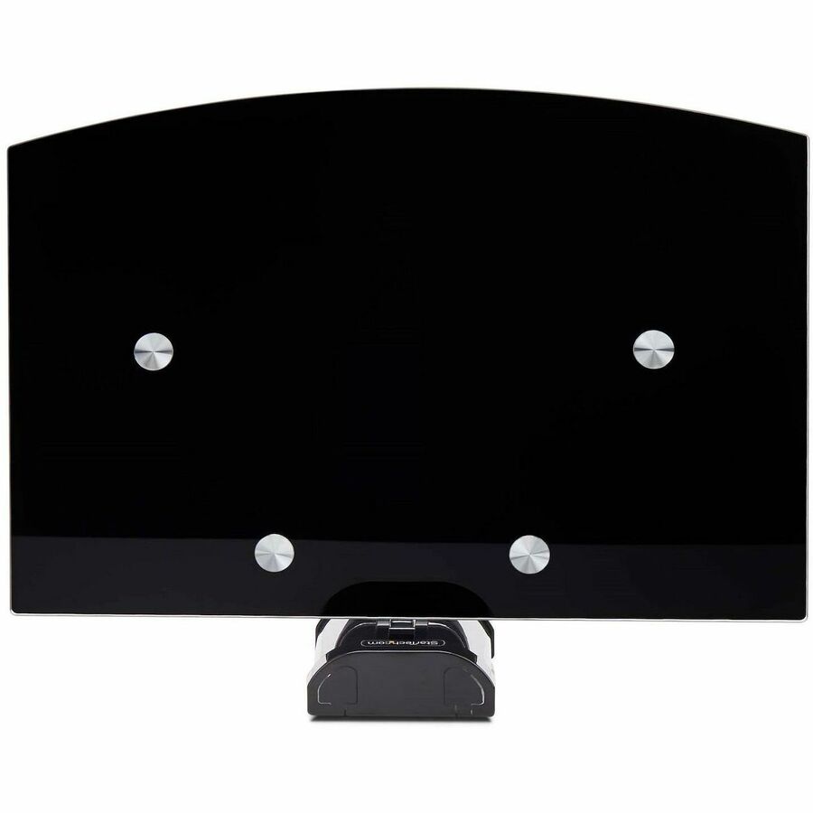 StarTech.com Étagère murale flottante AV, étagère réglable en hauteur pour équipement audiovisuel sous téléviseur, étagère en verre trempé noir 1B-WALL-MOUNT-SHELF