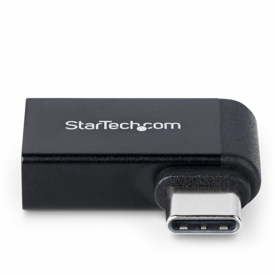 StarTech.com Adaptateur USB-C vers USB-A à angle droit, USB 5 Gbit/s, adaptateur compact USB-C mâle vers USB-A femelle, boîtier métallique durable, M/F USB31CAADGCPRA
