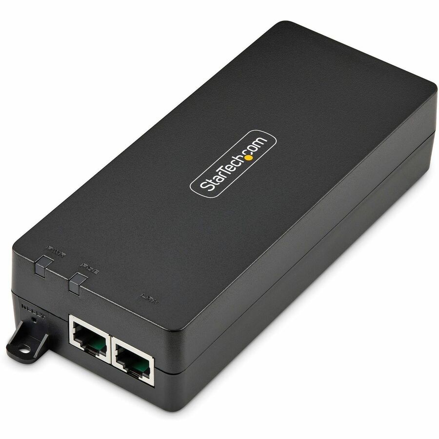StarTech.com Injecteur PoE++ Gigabit 10 Gbit/s à 1 port, 90 W, Ethernet 2,5/5/10G/10/100/1000M, PoE++ (802.3af/at/bt), montage mural, non géré AF41XC-POE-INJECTOR