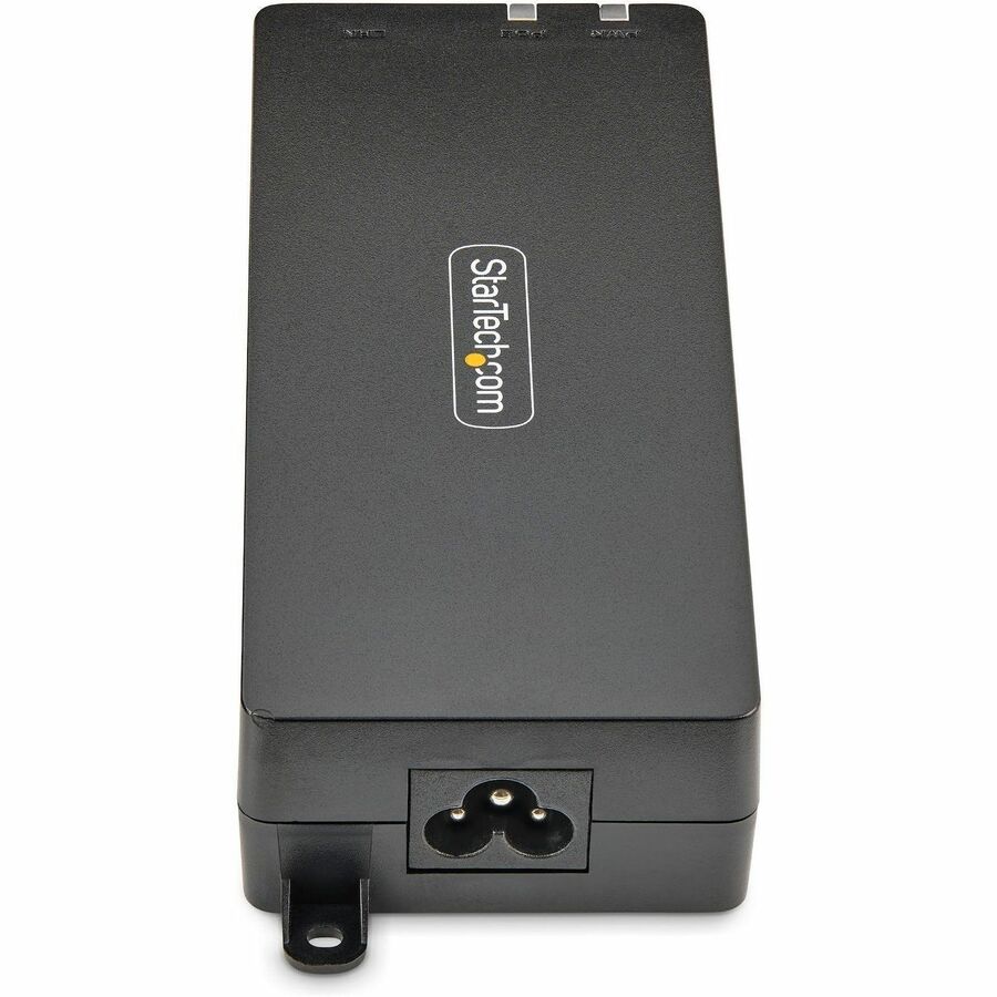 StarTech.com Injecteur PoE++ Gigabit 10 Gbit/s à 1 port, 90 W, Ethernet 2,5/5/10G/10/100/1000M, PoE++ (802.3af/at/bt), montage mural, non géré AF41XC-POE-INJECTOR