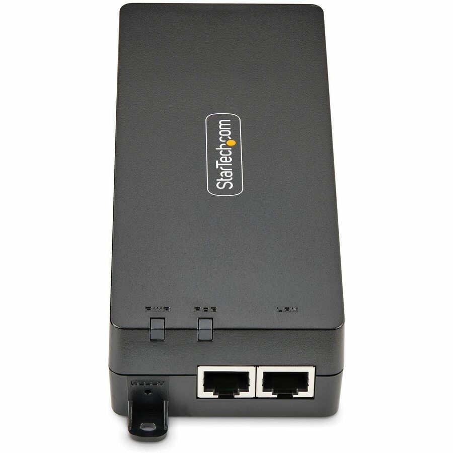 StarTech.com Injecteur PoE++ Gigabit 10 Gbit/s à 1 port, 90 W, Ethernet 2,5/5/10G/10/100/1000M, PoE++ (802.3af/at/bt), montage mural, non géré AF41XC-POE-INJECTOR