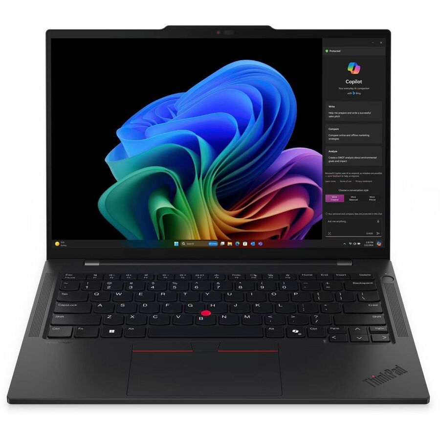 Lenovo ThinkPad T14s Gen 6 21M1001YUS 14" (355.60 mm) Copilot+ PC Notebook - WUXGA - AMD Ryzen AI 7 PRO 360 - 32 GB - 1 TB SSD - English Keyboard - Black 21M1001YUS