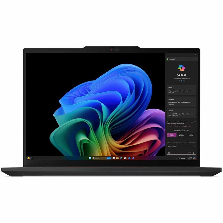 Lenovo ThinkPad T14s Gen 6 21M1001YUS 14" (355.60 mm) Copilot+ PC Notebook - WUXGA - AMD Ryzen AI 7 PRO 360 - 32 GB - 1 TB SSD - English Keyboard - Black 21M1001YUS