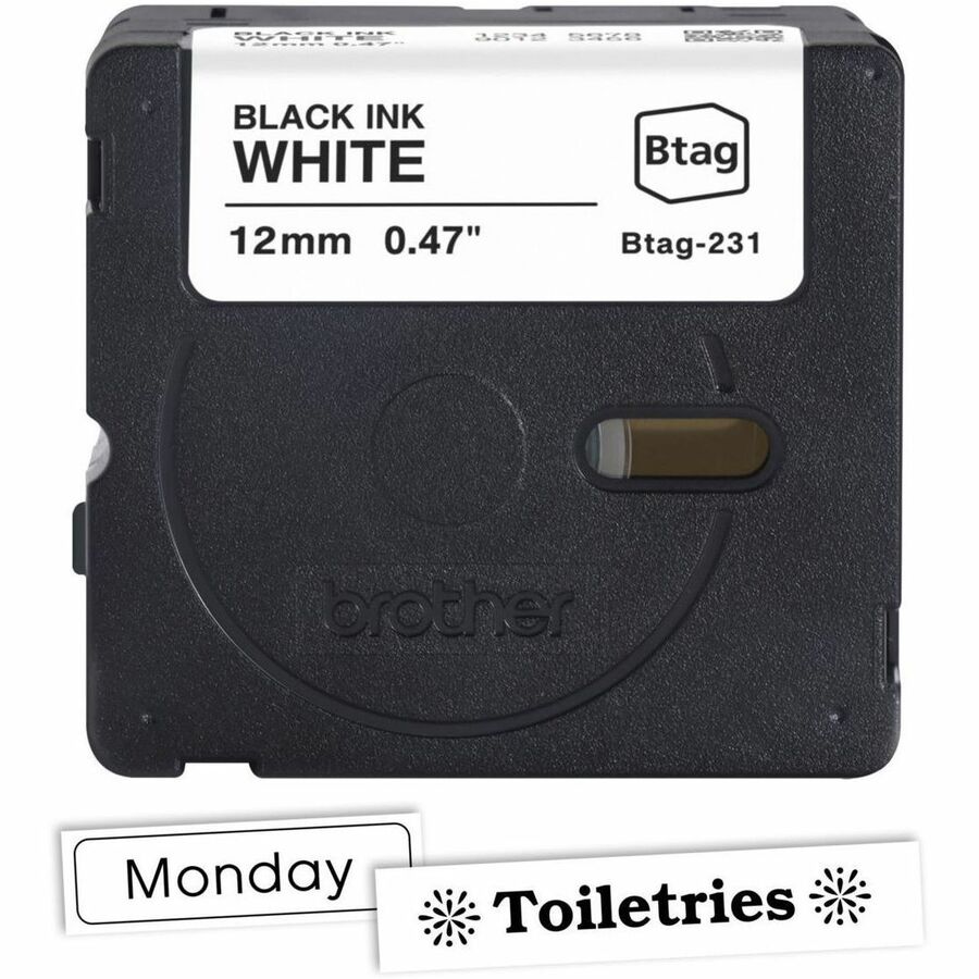 Ruban d'étiquettes noir sur blanc Brother P-touch BTAG-231 BTAG231