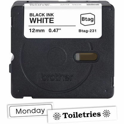 Ruban d'étiquettes noir sur blanc Brother P-touch BTAG-231 BTAG231