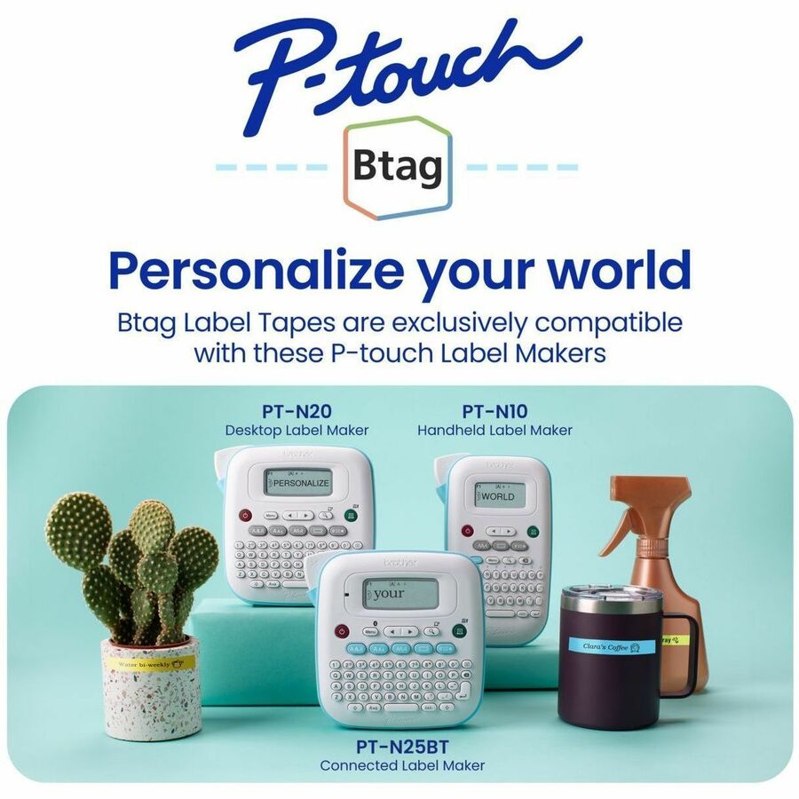 Ruban d'étiquettes noir sur blanc Brother P-touch BTAG-231 BTAG231