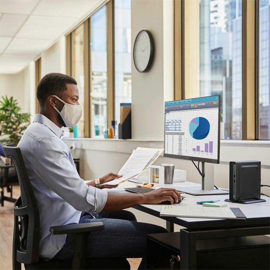 Ordinateur de bureau HP Pro Mini 400 G9 - Intel Core i5 12e génération i5-12500T - 16 Go - SSD 512 Go - Mini PC B17T4AT#ABC