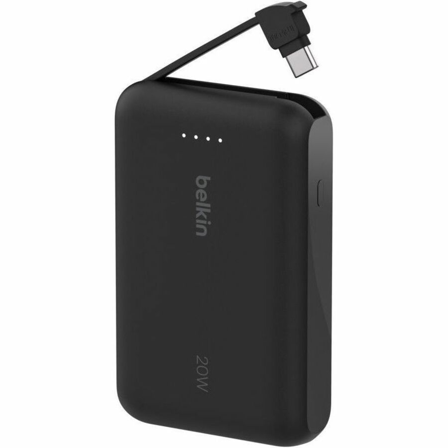 Batterie externe Belkin BoostCharge 10K avec câble intégré BPB021fqBK