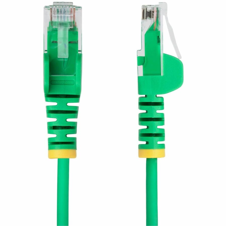 Câble Ethernet CAT6 fin vert StarTech.com de 3 m, RJ45 fin sans accroc, UTP, LSZH, cuivre nu 28 AWG, cordon de raccordement réseau fin, testé Fluke N6PAT10GNS