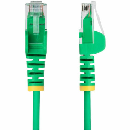Câble Ethernet CAT6 fin vert StarTech.com de 3 m, RJ45 fin sans accroc, UTP, LSZH, cuivre nu 28 AWG, cordon de raccordement réseau fin, testé Fluke N6PAT10GNS