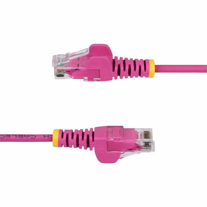 StarTech.com Câble Ethernet CAT6 fin rose de 3 m, RJ45 fin sans accroc, UTP, LSZH, cuivre nu 28 AWG, cordon de raccordement réseau fin, testé Fluke N6PAT10PKS