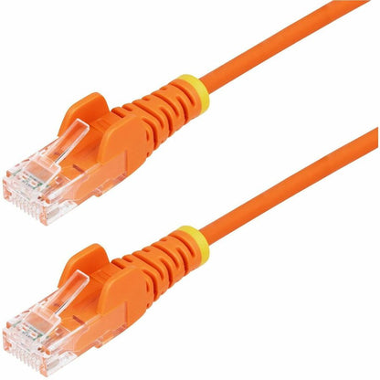 Câble Ethernet CAT6 fin orange de 3 m de StarTech.com, RJ45 fin sans accroc, UTP, LSZH, cuivre nu 28 AWG, cordon de raccordement réseau fin, testé Fluke N6PAT10ORS
