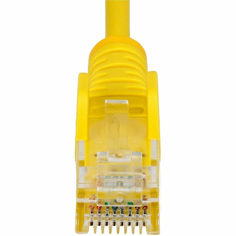 Câble Ethernet CAT6 fin jaune StarTech.com de 30 cm, RJ45 fin sans accroc, UTP, LSZH, cuivre nu 28 AWG, cordon de raccordement réseau fin, testé Fluke N6PAT1YLS