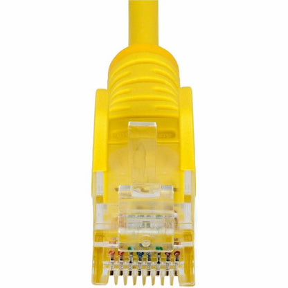Câble Ethernet CAT6 fin jaune StarTech.com de 30 cm, RJ45 fin sans accroc, UTP, LSZH, cuivre nu 28 AWG, cordon de raccordement réseau fin, testé Fluke N6PAT1YLS