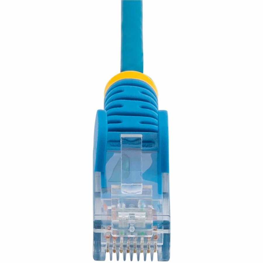 Câble Ethernet CAT6 fin bleu StarTech.com de 1,5 m, RJ45 fin sans accroc, UTP, LSZH, cuivre nu 28 AWG, cordon de raccordement réseau fin, testé Fluke N6PAT5BLS
