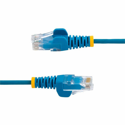 Câble Ethernet CAT6 fin bleu StarTech.com de 1,5 m, RJ45 fin sans accroc, UTP, LSZH, cuivre nu 28 AWG, cordon de raccordement réseau fin, testé Fluke N6PAT5BLS