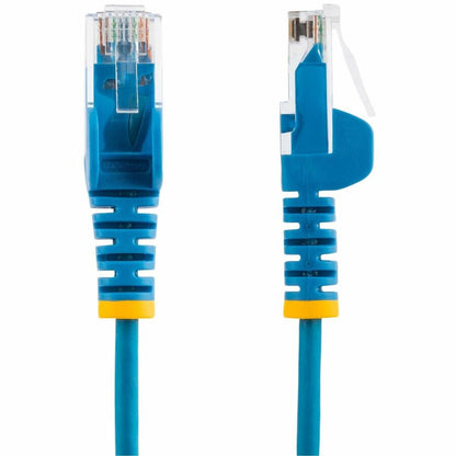 Câble Ethernet CAT6 fin bleu StarTech.com de 1,5 m, RJ45 fin sans accroc, UTP, LSZH, cuivre nu 28 AWG, cordon de raccordement réseau fin, testé Fluke N6PAT5BLS