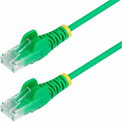 Câble Ethernet CAT6 fin vert StarTech.com de 1,5 m, RJ45 fin sans accroc, UTP, LSZH, cuivre nu 28 AWG, cordon de raccordement réseau fin, testé Fluke N6PAT5GNS