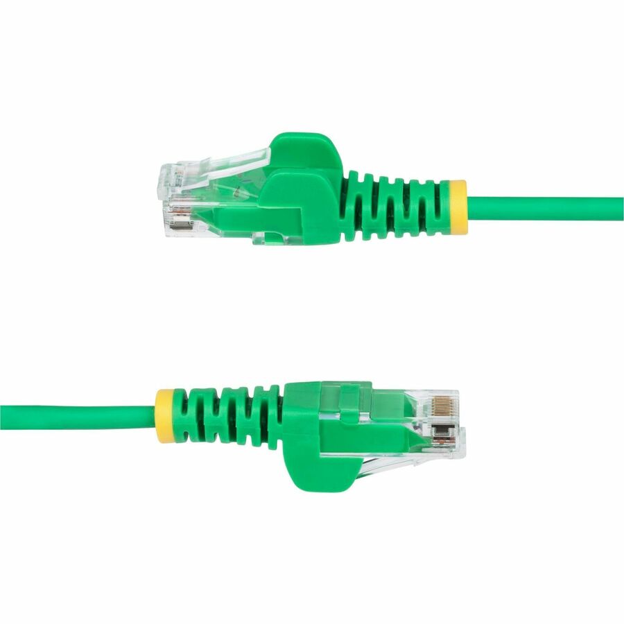 Câble Ethernet CAT6 fin vert StarTech.com de 1,5 m, RJ45 fin sans accroc, UTP, LSZH, cuivre nu 28 AWG, cordon de raccordement réseau fin, testé Fluke N6PAT5GNS