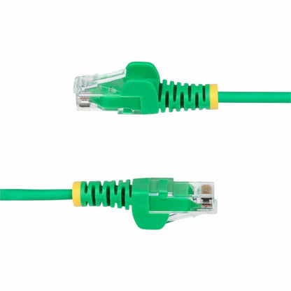 Câble Ethernet CAT6 fin vert StarTech.com de 1,5 m, RJ45 fin sans accroc, UTP, LSZH, cuivre nu 28 AWG, cordon de raccordement réseau fin, testé Fluke N6PAT5GNS