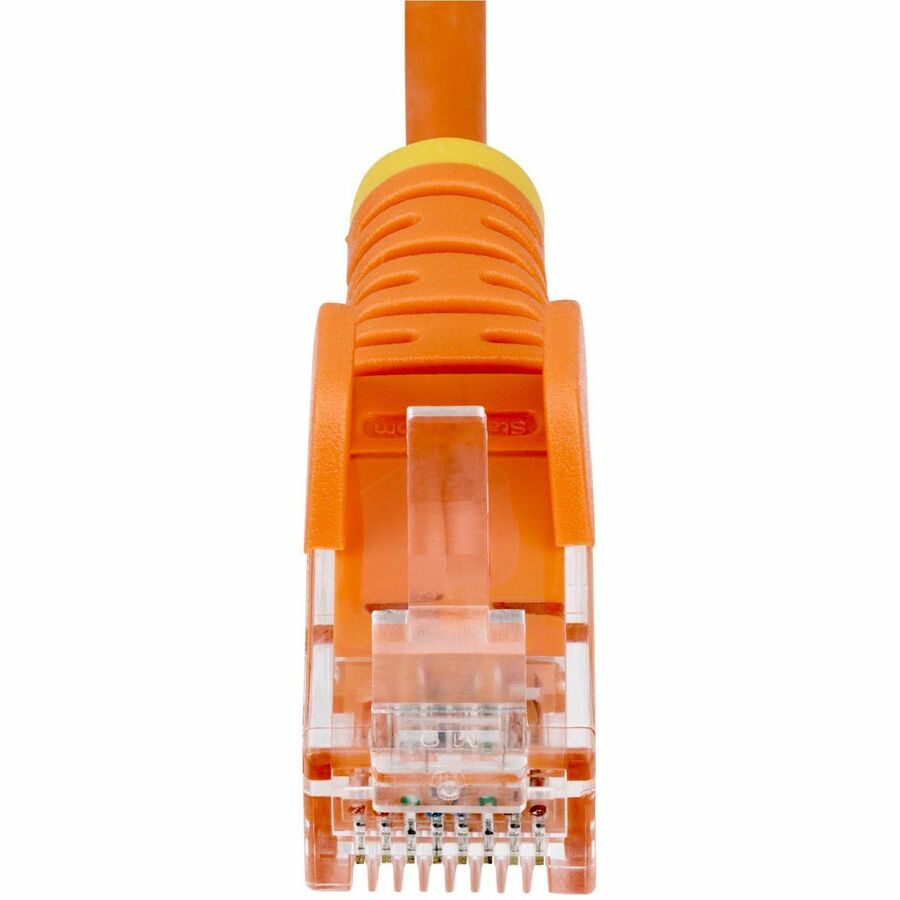 Câble Ethernet CAT6 fin orange de 1,5 m de StarTech.com, RJ45 fin sans accroc, UTP, LSZH, cuivre nu 28 AWG, cordon de raccordement réseau fin, testé Fluke N6PAT5ORS