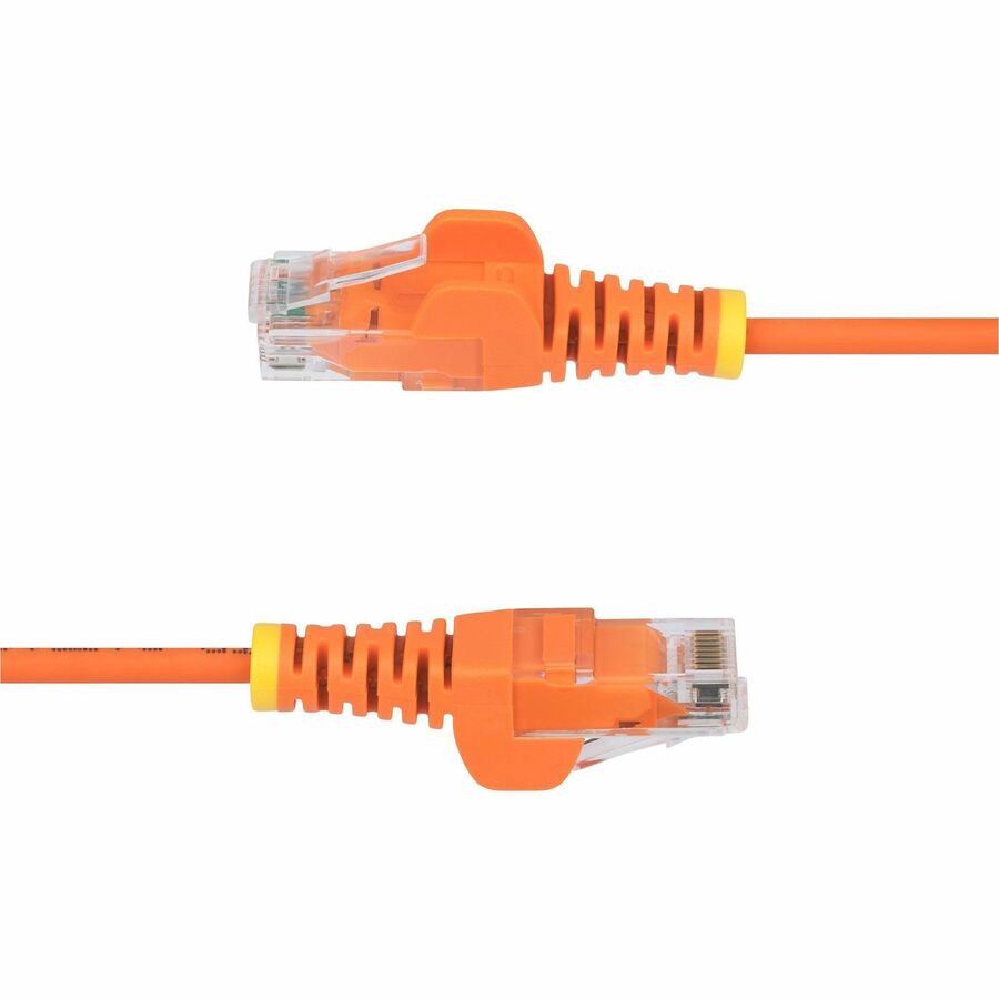 Câble Ethernet CAT6 fin orange de 1,5 m de StarTech.com, RJ45 fin sans accroc, UTP, LSZH, cuivre nu 28 AWG, cordon de raccordement réseau fin, testé Fluke N6PAT5ORS