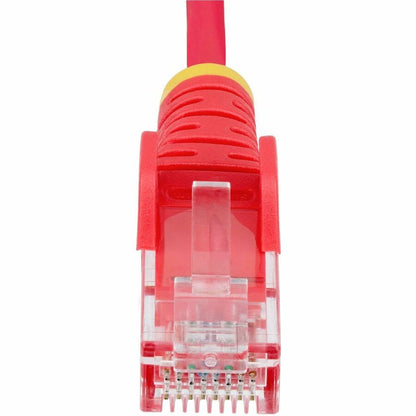 StarTech.com Câble Ethernet CAT6 fin rouge de 30 cm, RJ45 fin sans accroc, UTP, LSZH, cuivre nu 28 AWG, cordon de raccordement réseau fin, testé Fluke N6PAT1RDS