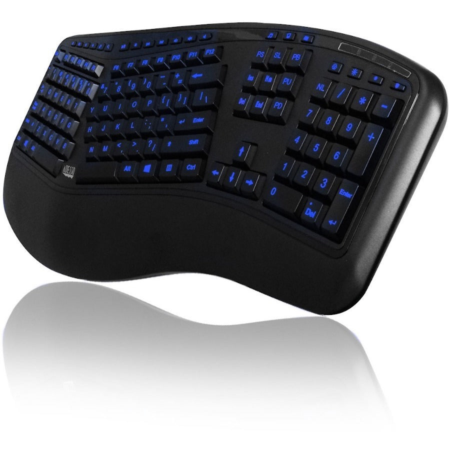 Clavier ergonomique rétroéclairé couleur Adesso AKB-150EB-FR AKB-150EB-FR