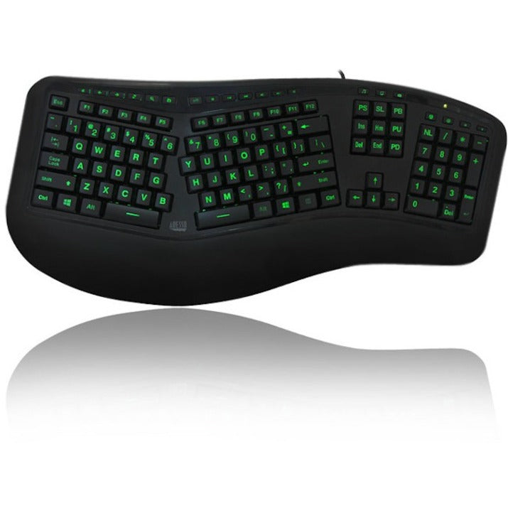 Clavier ergonomique rétroéclairé couleur Adesso AKB-150EB-FR AKB-150EB-FR