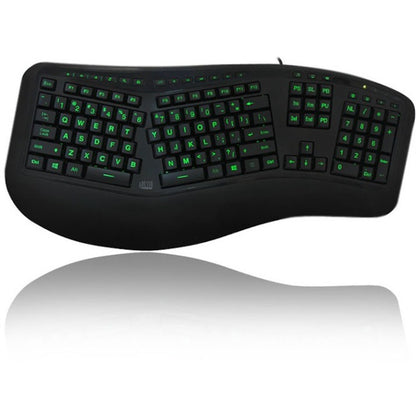 Clavier ergonomique rétroéclairé couleur Adesso AKB-150EB-FR AKB-150EB-FR