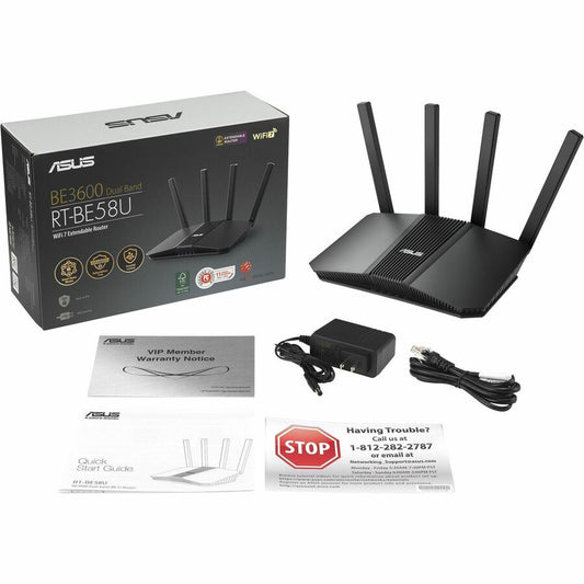 Routeur sans fil Ethernet Asus RT-BE58U Wi-Fi 7 IEEE 802.11 a/b/g/n/ac/ax/be RT-BE58U
