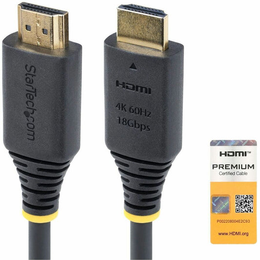Câble HDMI haute vitesse certifié StarTech.com de 3 m (10 pi) de qualité supérieure, 4K 60 Hz/1440p 144 Hz, 18 Gbit/s, cordon HDMI 2.0 UHD, gaine TPE HDMI2-CABLE-4K60-10F