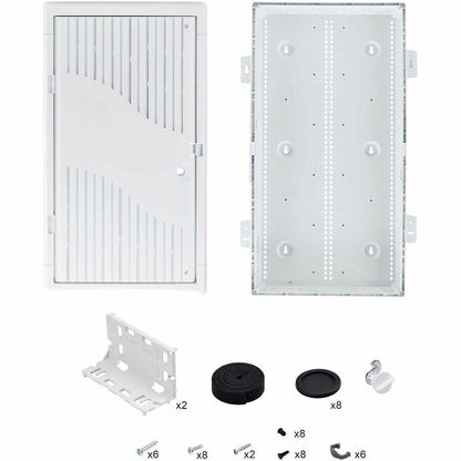 StarTech.com 28in Wall-Mount Media Enclosure, Cable Management Box for Network Distribution, Mounting Fixtures/Modules Included, White 28P1-MEDIA-ENCLOSURE