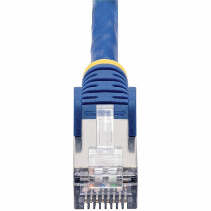 Câble Ethernet CAT8 bleu StarTech.com de 3 m, RJ45 anti-accroc, 25G/40G 2 000 MHz, PoE 100 W, S/FTP, cuivre nu pur 26 AWG, cordon de raccordement réseau LSZH NLBL-10F-CAT8-PATCH