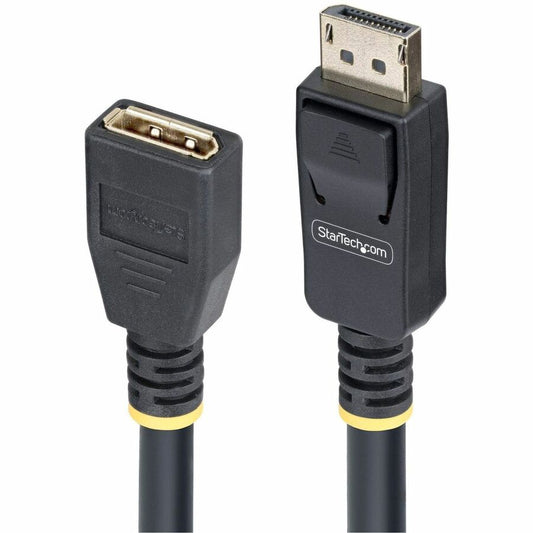 StarTech.com Câble d'extension DisplayPort 1.4 de 3 m, câble de protection de port DP 1.4, 8K 60 Hz, cordon adaptateur d'extension DisplayPort, mâle vers femelle 10F-DP14-EXTEND-CBL