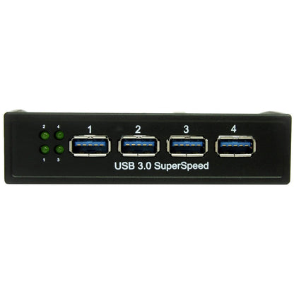 StarTech.com USB 3.0 Front Panel 4 Port Hub - 3.5 5.25in Bay 35BAYUSB3S4
