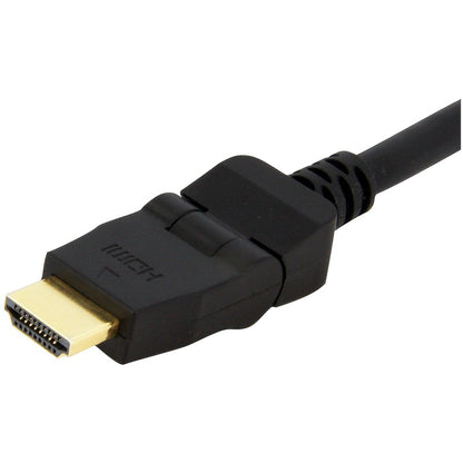 StarTech.com Câble HDMI pivotant de 1,8 m, cordon HDMI UHD rotatif haute vitesse 4K 30 Hz, câble pivotant HDMI 1.4 avec connecteur pivotant à 180° M/M HDMIROTMM6