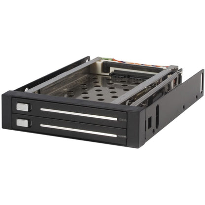 StarTech.com Adaptateur de baie de stockage pour rack mobile SATA sans plateau pour 2 disques 2,5 pouces - Noir HSB220SAT25B