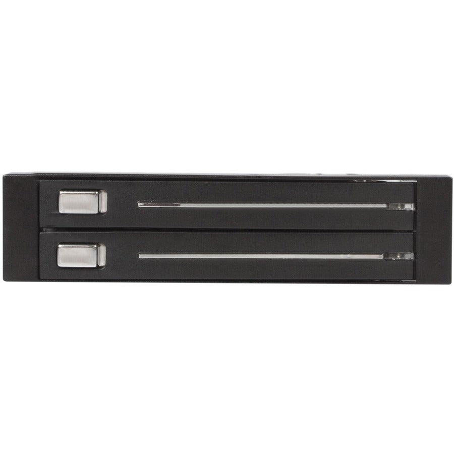 StarTech.com Adaptateur de baie de stockage pour rack mobile SATA sans plateau pour 2 disques 2,5 pouces - Noir HSB220SAT25B